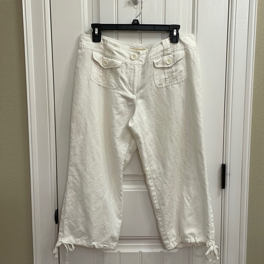 COPY - Michael Michael Kors linen cotton blend cropped pants.  10